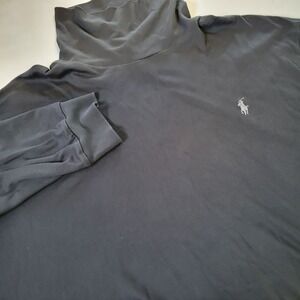 Polo Ralph Lauren Mens XXL Black Long Sleeve Turtleneck T-Shirt
